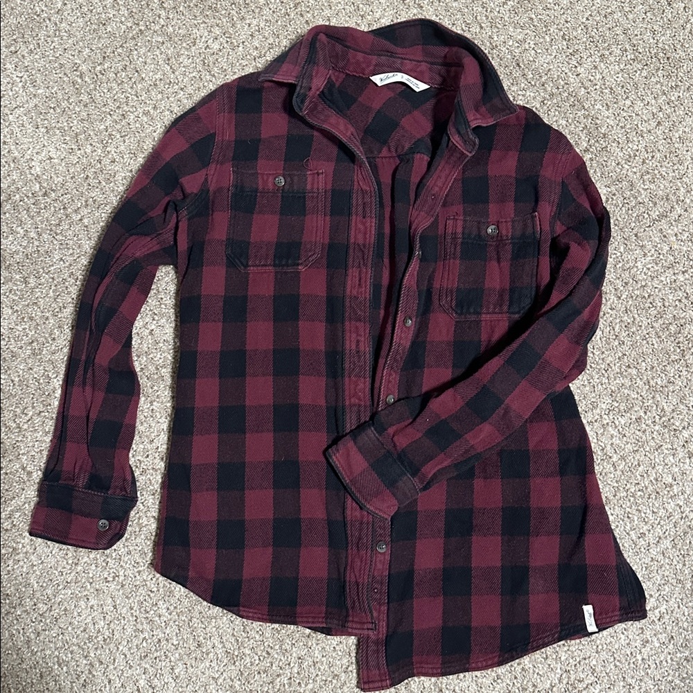 Woolrich Purple and Black Plaid Shirt